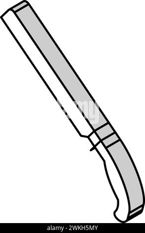 Nasse Holz Säge isometrische Symbol Vektor Illustration Stock Vektor