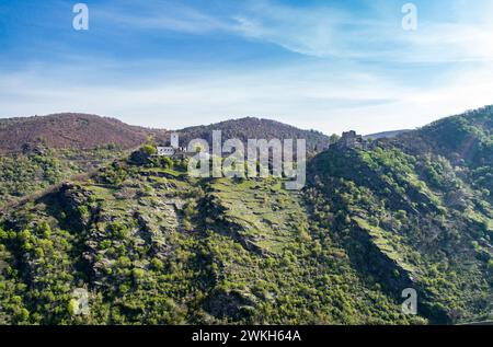 Burg Sterrenberg im 13. Jahrhundert von Brüdern im rheintal bei Bad salzig erbaut. Stockfoto