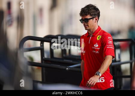 LECLERC Charles (mco), Scuderia Ferrari SF-24, Porträt während der Formel 1 Aramco-Vorsaisontests 2024 der FIA Formel-1-Weltmeisterschaft 2024 vom 21. Bis 23. Februar 2024 auf dem Bahrain International Circuit in Sakhir, Bahrain Stockfoto