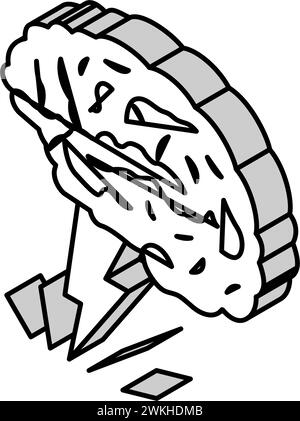 Brainstorming zur Darstellung des isometrischen Symbols des Gehirns Stock Vektor