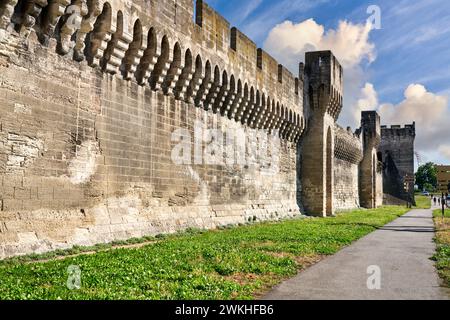 Centro histórico, Muralla Medieval, Avignon, Vaucluse, Provence-Alpes-Côte d’Azur, Frankreich, Europa. Stockfoto