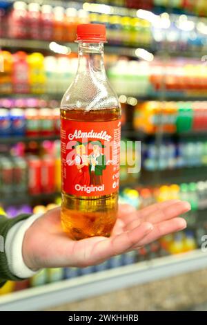 Almdudler Kräuterlimonade, Wien, Österreich. Stockfoto