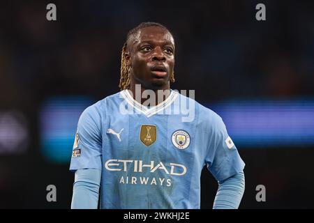Manchester, Großbritannien. Februar 2024. Jérémy Doku von Manchester City während des Premier League-Spiels Manchester City gegen Brentford im Etihad Stadium, Manchester, Vereinigtes Königreich, 20. Februar 2024 (Foto: Mark Cosgrove/News Images) in Manchester, Vereinigtes Königreich am 20. Februar 2024. (Foto: Mark Cosgrove/News Images/SIPA USA) Credit: SIPA USA/Alamy Live News Stockfoto