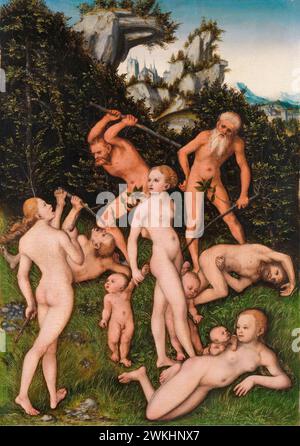 Lucas Cranach der ältere, die Früchte der Eifersucht, das Ende der Silberzeit, Gemälde in Öl auf Holz, um 1530 Stockfoto