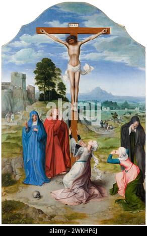 Quentin Matsys, die Kreuzigung, Ölgemälde auf Eiche, um 1515 Stockfoto