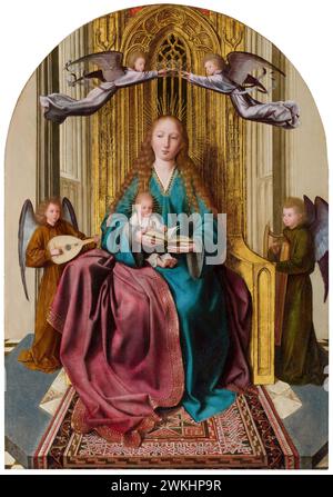 Quentin Matsys, die Jungfrau und das Kind thront mit vier Engeln, Gemälde in Öl auf Eiche, 1506-1509 Stockfoto