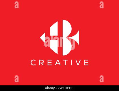 Kreative und minimalistische H ACE-Logo-Vektorvorlage. Abstraktes H ace-Logo Stock Vektor