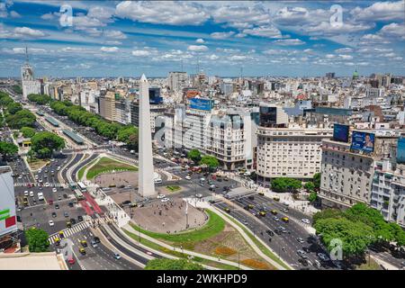 Obelisco Avenida 9 de Julio. Buenos Aires. Argentinien Stockfoto