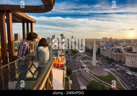 Obelisco Avenida 9 de Julio. Buenos Aires. Argentinien Stockfoto