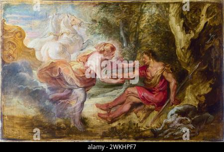 Peter Paul Rubens, Aurora entführt Cephalus, (Ölskizze), Gemälde in Öl auf Holz, 1636-1637 Stockfoto