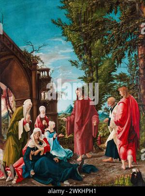 Albrecht Altdorfer, Christus, der sich von seiner Mutter verabschiedet, Ölgemälde auf Kalkholz, um 1520 Stockfoto