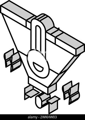 Abbildung des isometrischen Symbolvektors mit heißen Ableitungen Stock Vektor