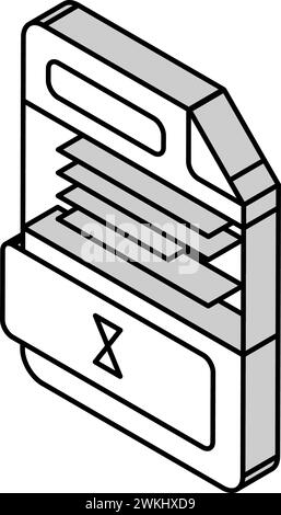 Vektordarstellung des isometrischen Symbols im Dokument im txt-Dateiformat Stock Vektor