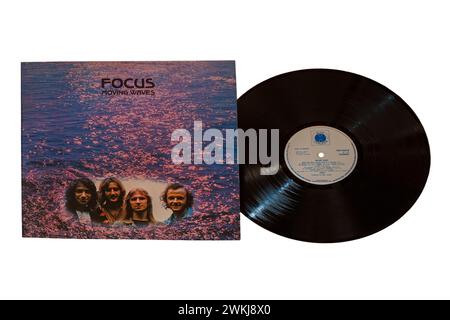 Focus Moving Waves Vinyl-Album-Cover isoliert auf weißem Hintergrund - 1971 Stockfoto