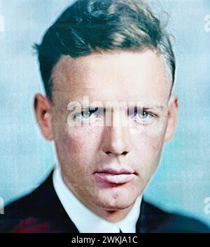 CHARLES LINDBERGH (1902–1974) US-amerikanischer Flieger um 1927 Stockfoto