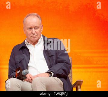 Stellan Skarsgard, 21. Februar 2024: Der schwedische Schauspieler Stellan Skarsgard nimmt an einer Pressekonferenz für den Science-Fiction-Film Dune: Part Two in Seoul Teil. Quelle: Lee Jae-won/AFLO/Alamy Live News Stockfoto