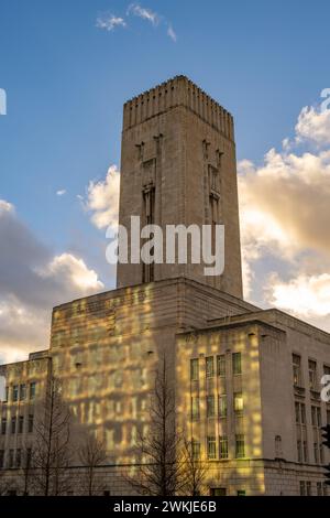 Der Lüftungsschacht für den Queensway Mersey Tunnel im Art déco-Stil, Liverpool Merseyside Stockfoto