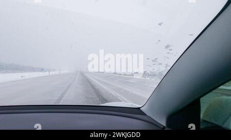 Ein Wintersturm durch den Westen von Colorado Stockfoto