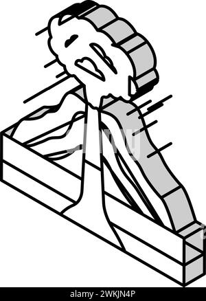 Explosive Eruption Lava isometrische Icon Vektor Illustration Stock Vektor
