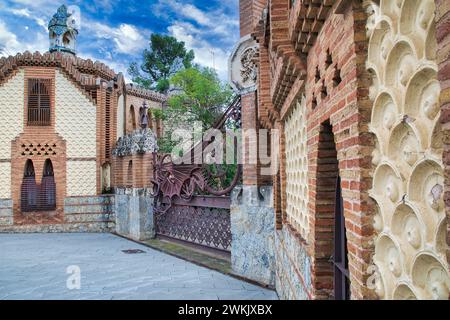 Guell Pavilions,1884-1887, Von Antonio Gaudi, Barcelona, Katalonien, Spanien, Europa Stockfoto