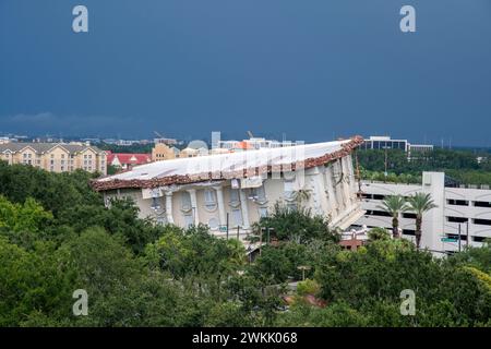 WonderWorks. Das berühmte Upside-Down-Haus am International Drive Florida Orlando USA, ein interaktiver Indoor Park Stockfoto