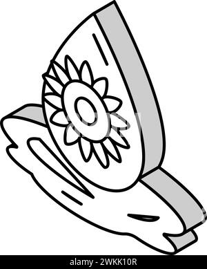 Sonnenblumenöl flüssiges gelbes isometrisches Symbol Vektor-Illustration Stock Vektor