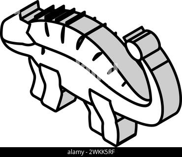 ankylosaurus Dinosaurier Tier isometrische Icon Vektor Illustration Stock Vektor