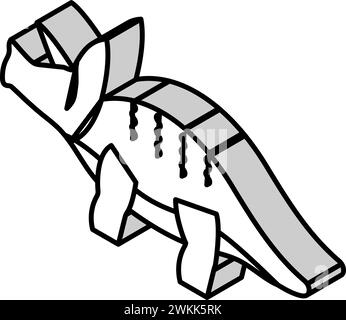 triceratops Dinosaurier Tier isometrische Icon Vektor Illustration Stock Vektor