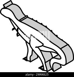 carnotaurus Dinosaurier Tier isometrische Icon Vektor Illustration Stock Vektor