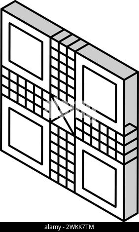 vektordarstellung des isometrischen Symbols der ludo-Platine-Tabelle Stock Vektor