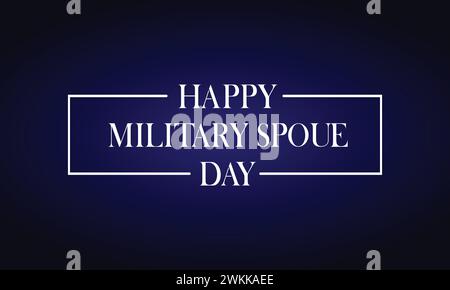 Happy Military Ehefrau Day – eleganter Text mit us-Flagge Stock Vektor