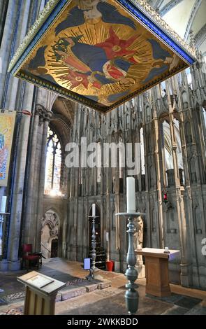 Der Schrein von St Cuthbert in der Kathedrale von Durham (Durham, England) Stockfoto