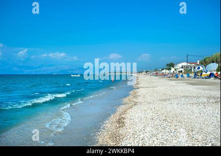 Acharavi Beach, Korfu, Ionische Inseln, Griechenland Stockfoto