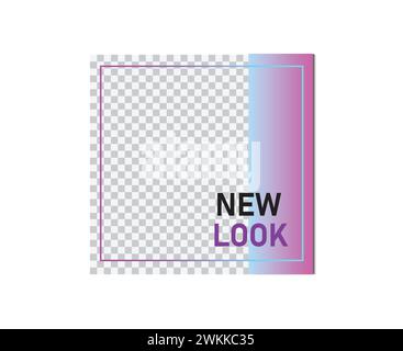 Modell-Vorlagenrahmen für soziale Medien für digitales Marketing Promotion Flyer Markenverkauf kommerzielle Werbung. Stock Vektor