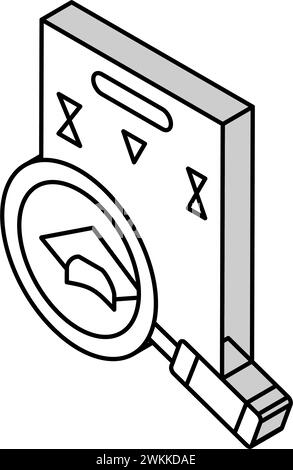 Mathematikunterricht Isometrische Symbolvektordarstellung Stock Vektor