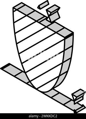 Algebra-Bildung Wissenschaft isometrische Symbolvektordarstellung Stock Vektor