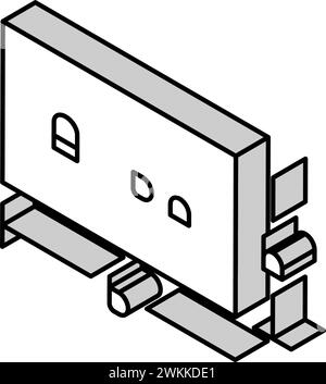 Geometrieschulung Wissenschaft isometrische Symbolvektordarstellung Stock Vektor