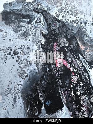 Die Fliege, Acryl auf Leinwand. Stockfoto