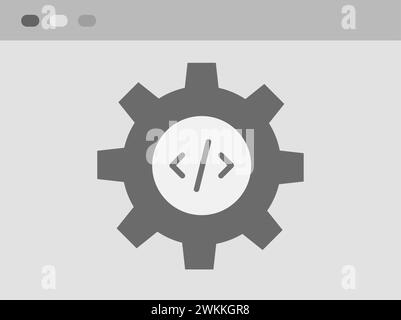 Vektorbild des Symbols Code Optimization (Codeoptimierung). Stock Vektor