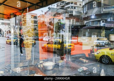 Syrien, Hama, Altstadt, Shawarma Stockfoto