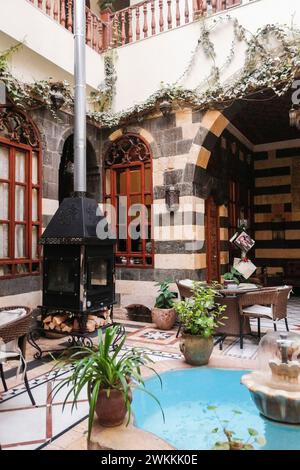 Syrien, Damaskus, Beit Ak Bik Hotel Stockfoto