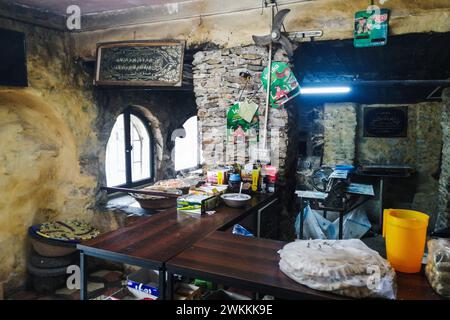 Syrien, inn-Restaurant am ein Hlakin Pass Stockfoto