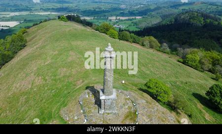 Der wunderschöne Touristenort der Rodneys Pillar in Powys, Wales, an der Grenze zu Shropshire Stockfoto