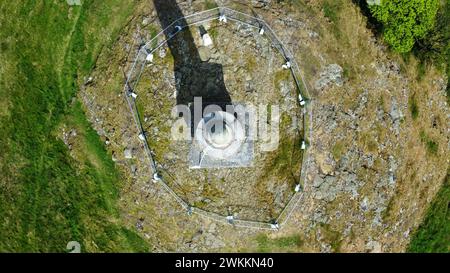 Der wunderschöne Touristenort der Rodneys Pillar in Powys, Wales, an der Grenze zu Shropshire Stockfoto