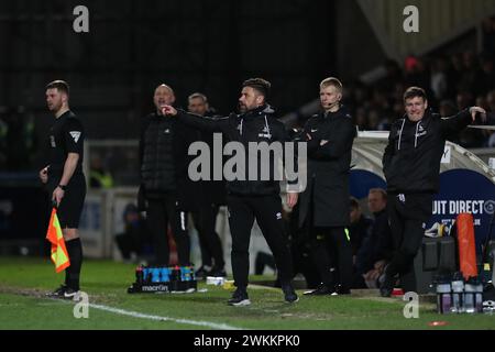 Kevin Phillips, Trainer der Hartlepool United, war am Dienstag, den 20. Februar 2024 im Victoria Park in Hartlepool, im Rahmen des Spiels der Vanarama National League zwischen Hartlepool United und Altrincham. (Foto: Mark Fletcher | MI News) Credit: MI News & Sport /Alamy Live News Stockfoto