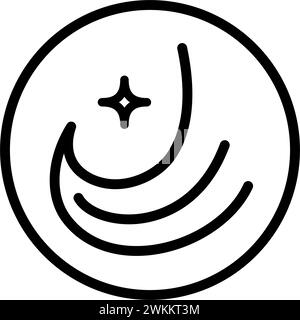 Symbol Follicle Shine Concept Line. Glänzendes Haar mit linearem Piktogramm mit Keratin-Effekt. Symbol Für Haarfollikel-Kontur. Isolierter Vektor – Abbildung. Stock Vektor