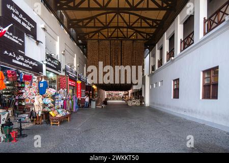 Blick auf den Bab al Bahrain Platz in Manama, Bahrain Souk in der Hauptstadt von Bahrain Stockfoto