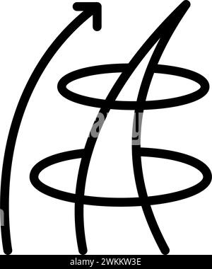 Symbol Follicle Shine Concept Line. Glänzendes Haar mit linearem Piktogramm mit Keratin-Effekt. Symbol Für Haarfollikel-Kontur. Isolierter Vektor – Abbildung. Stock Vektor