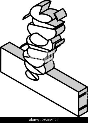 isometrische Symbolvektordarstellung des mars-Staubdevils-Planeten Stock Vektor