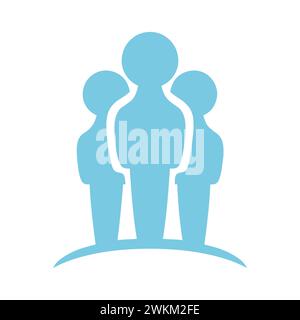 Symbol Der Drei Stehenden Avatare Stock Vektor